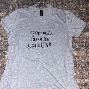 Gray Graphic T-Shirt with Funny Text